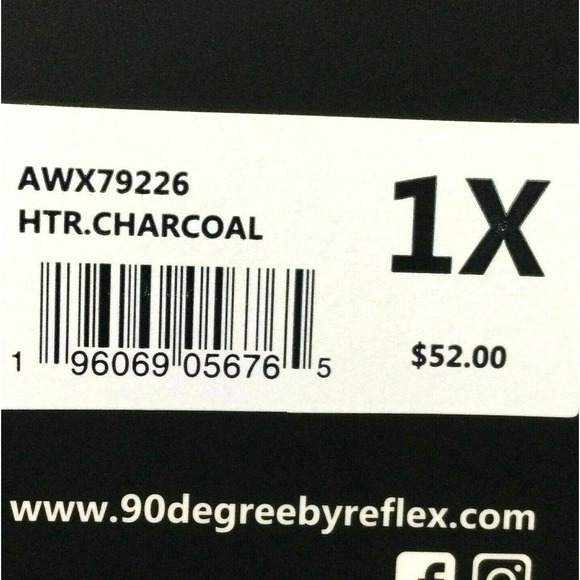 90 Degree by Reflex Womens Pants siz 1X new nwt $52 Gray Soft Lightweight Jogger - Picture 3 of 9